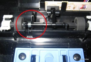 hp laserjet 3050 no paper pickup spring The spring just above the separation pad unit